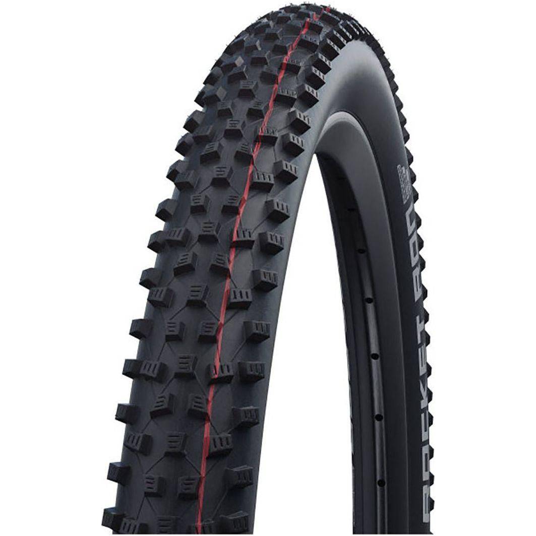 Schwalbe Rocket Ron Addix Speed MTB vouwband 27.5 x 2.10" met grip en off-road profiel op een fiets.