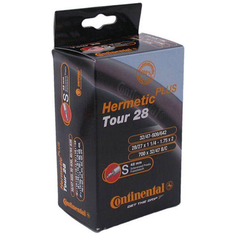 Continental binnenband 28 inch Hermetic Plus met Dv40 ventiel, geschikt voor fietsbanden 28/37-603/642.