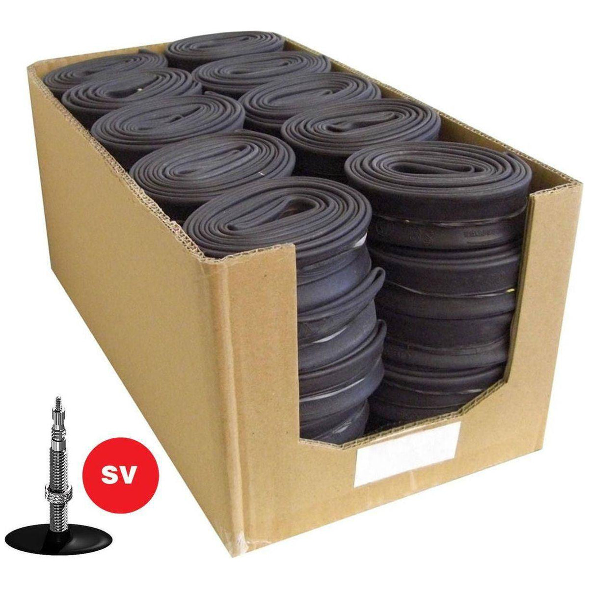 Edge binnenband 28/29 inch, 40-60-584/635, Sv 40 mm, werkplaatsverpakking met 50 stuks, geschikt voor fietsbanden