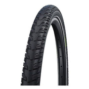 Zwarte Schwalbe 28-inch Energizer Plus Tour E-bike buitenband met GreenGuard bescherming, geschikt voor elektrische fietsen.