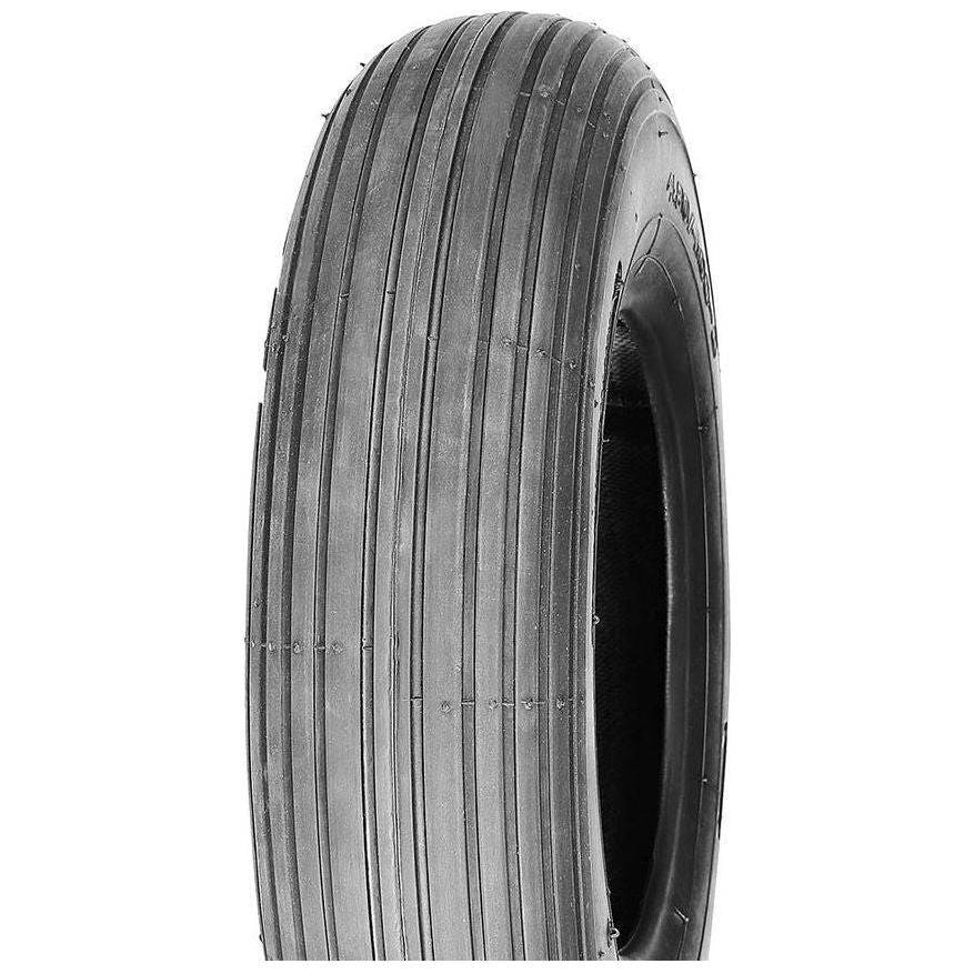 Deli Tire buitenband 480/400 x 8 voor kruiwagen, 4-ply banden, zichtbaar op de afbeelding.