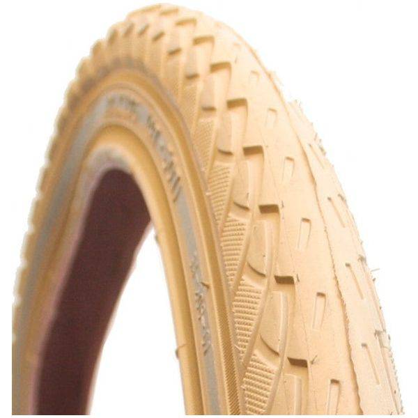 Deli Tire S-206 stadsfiets buitenband 24x1.75 inch crème met reflectie voor BMX fietsen, zichtbaar op de afbeelding.