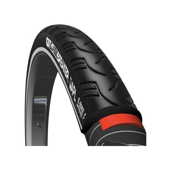 CST stadsfiets buitenband Breaker 26x1.75 met reflectie, zwart met anti-lek bescherming voor comfortabel fietsen