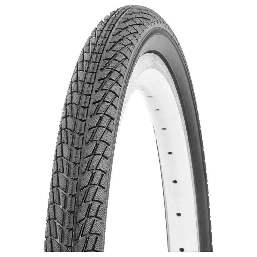 Zwarte Edge Edge Freestyle 20 x 1,95" stadsfiets buitenband met profiel, geschikt voor stadsfietsen en vrije ritten.
