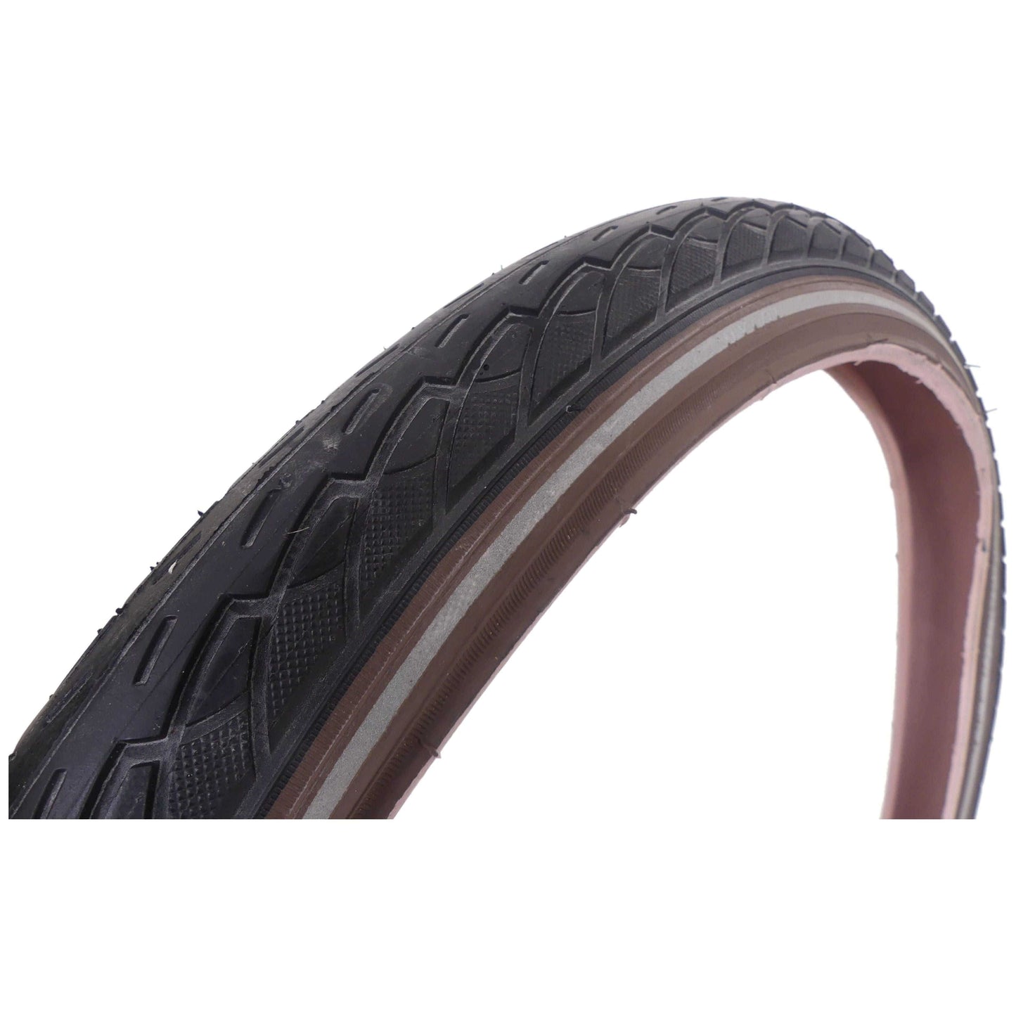 Buitenband Deli Tire 20 X 1.75" / 47-406 -  Zwart/Bruin Met Reflectie - Le Coq Wielerartikelen