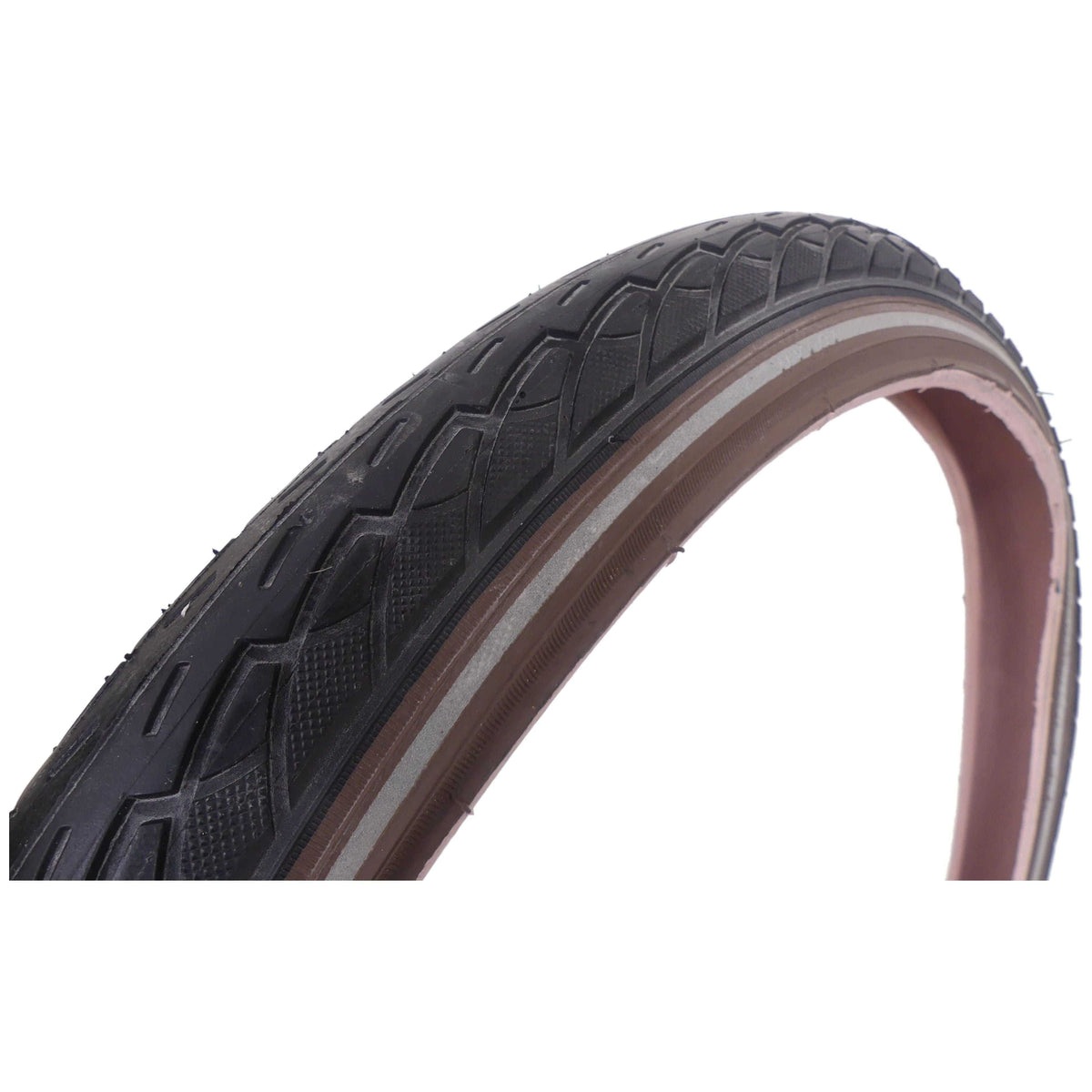 Buitenband Deli Tire 20 X 1.75" / 47-406 -  Zwart/Bruin Met Reflectie - Le Coq Wielerartikelen