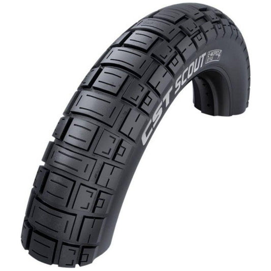 Cst Buitenband Scout 20 X 4.00"/ 100-406 Mm - Zwart Met Reflectie - Le Coq Wielerartikelen