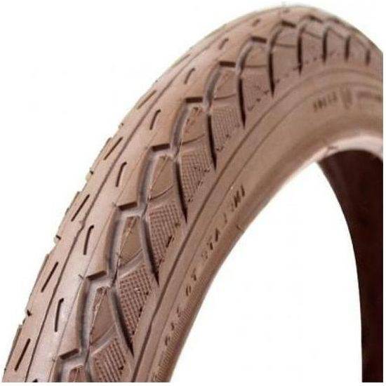 Deli Tire stadsfiets buitenband 24x1.75 inch met reflectie, bruine kleur en profiel voor BMX en stadsfietsen.