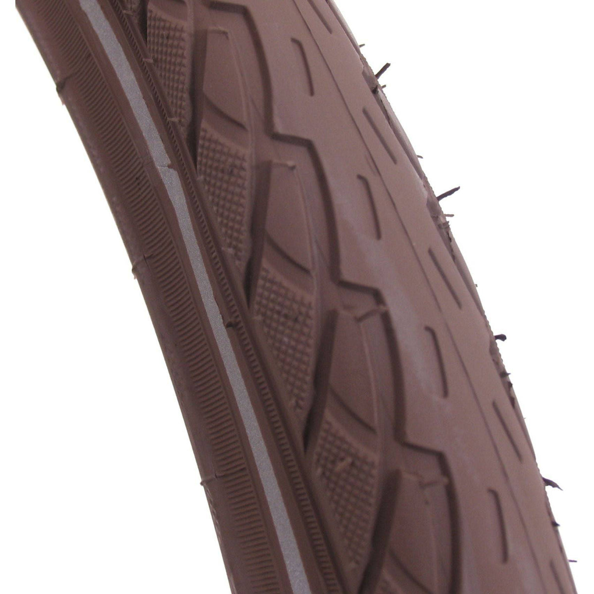 Deli Tire stadsfiets buitenband S-206 26x1.75 inch bruin met reflectie, geschikt voor stadsfietsen en recreatief gebruik.