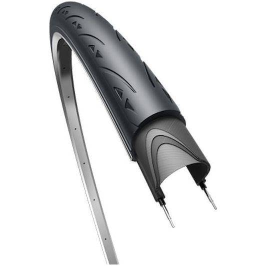 Zwarte Edge Mojo Stamino buitenband voor stadsfiets, robuust en duurzaam, geschikt voor comfortabel stadsfietsen.