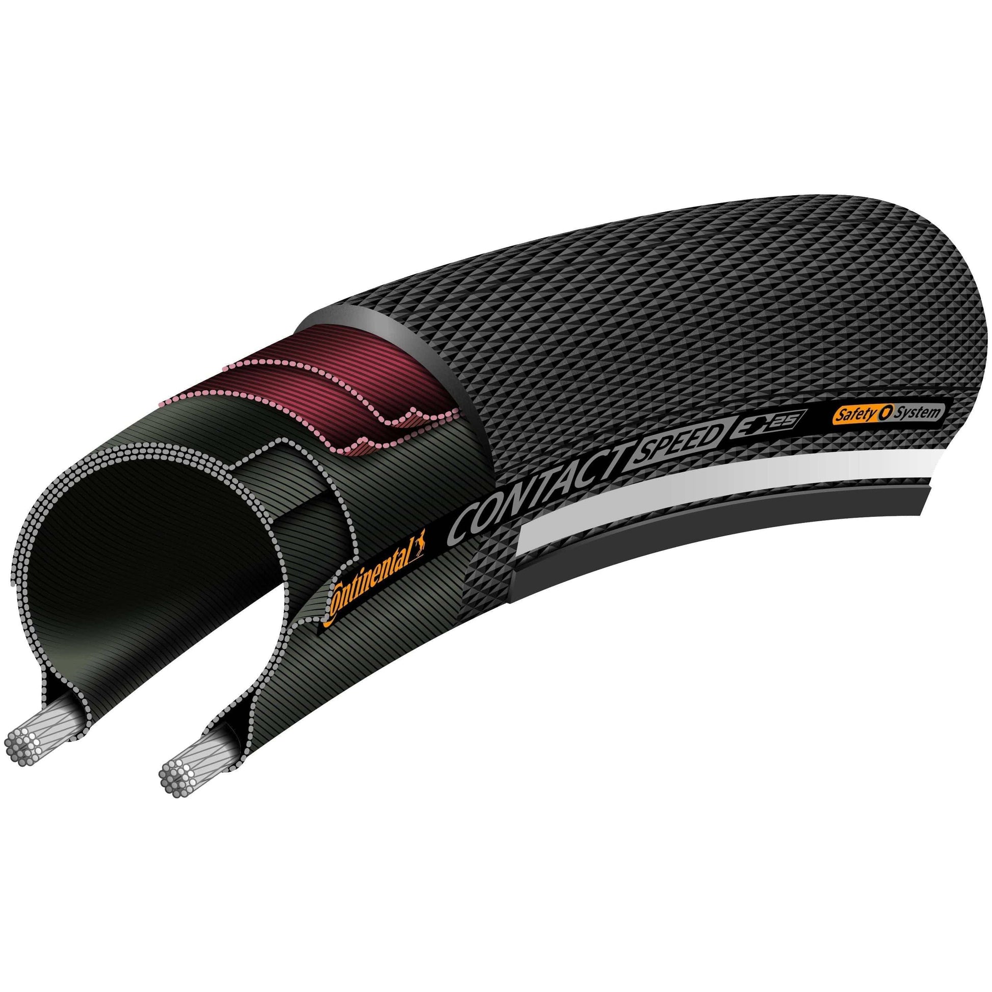 Continental Buitenband 28" Contact Speed Double SafetySystem Breaker - Zwart - Le Coq Wielerartikelen