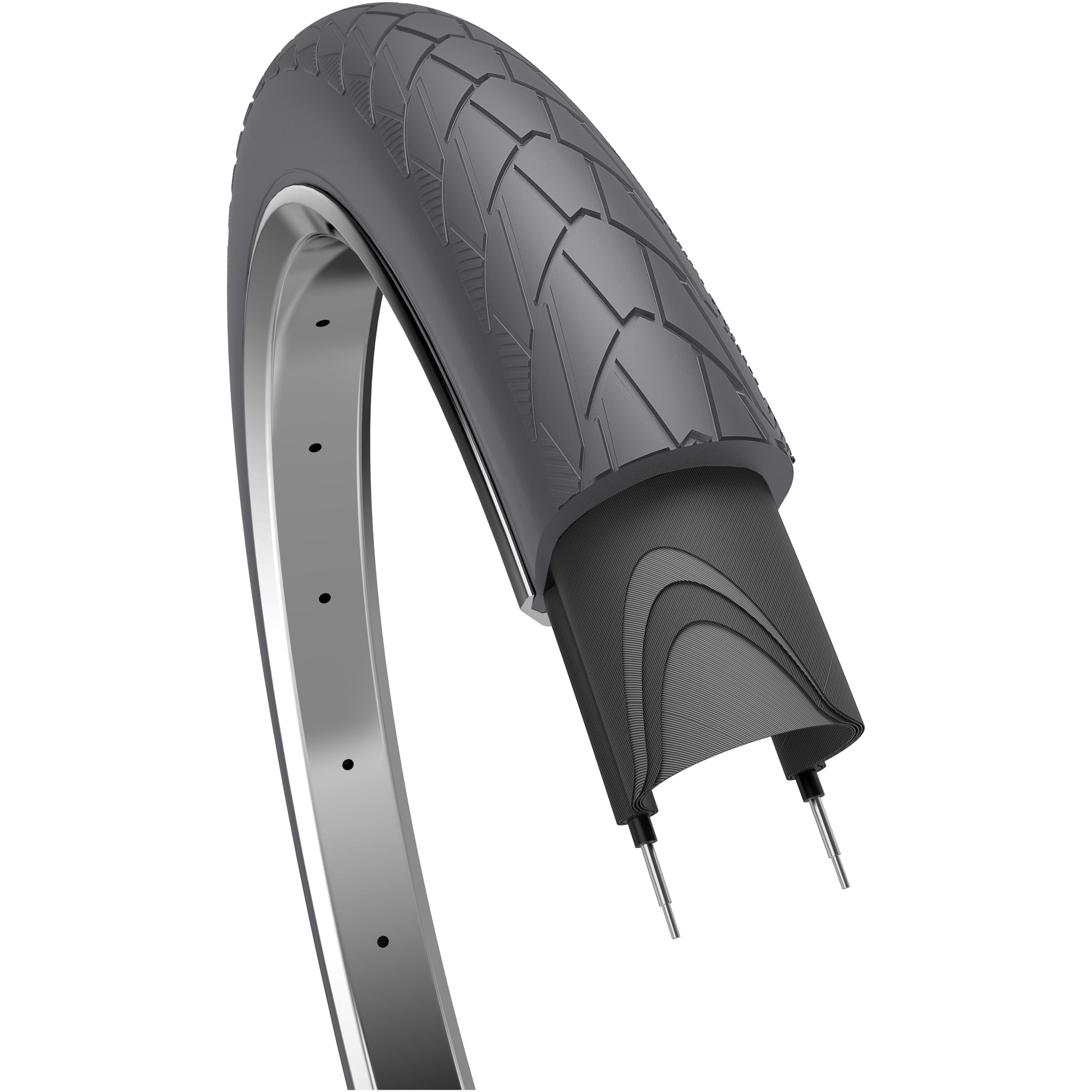 Edge Buitenband Mambo 28 X 2.00"/ 50-622 Mm - Grijs Met Reflectie - Le Coq Wielerartikelen