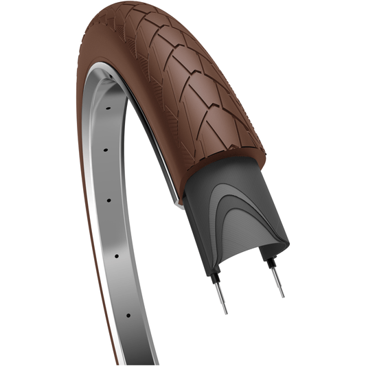 Edge Buitenband Mambo 28 X 2.00"/ 50-622 Mm - Donkerbruin Met Reflectie - Le Coq Wielerartikelen