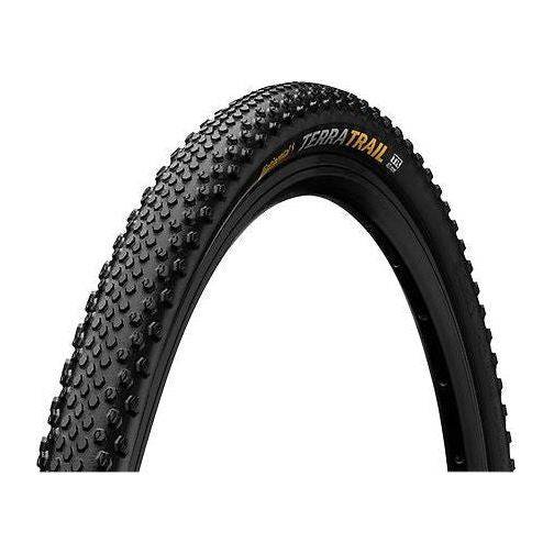 Zwarte Continental Terra Trail Protection vouwband voor gravelfietsen, 28 x 1.50 inch (40-622), zichtbaar met profiel en zijwanden