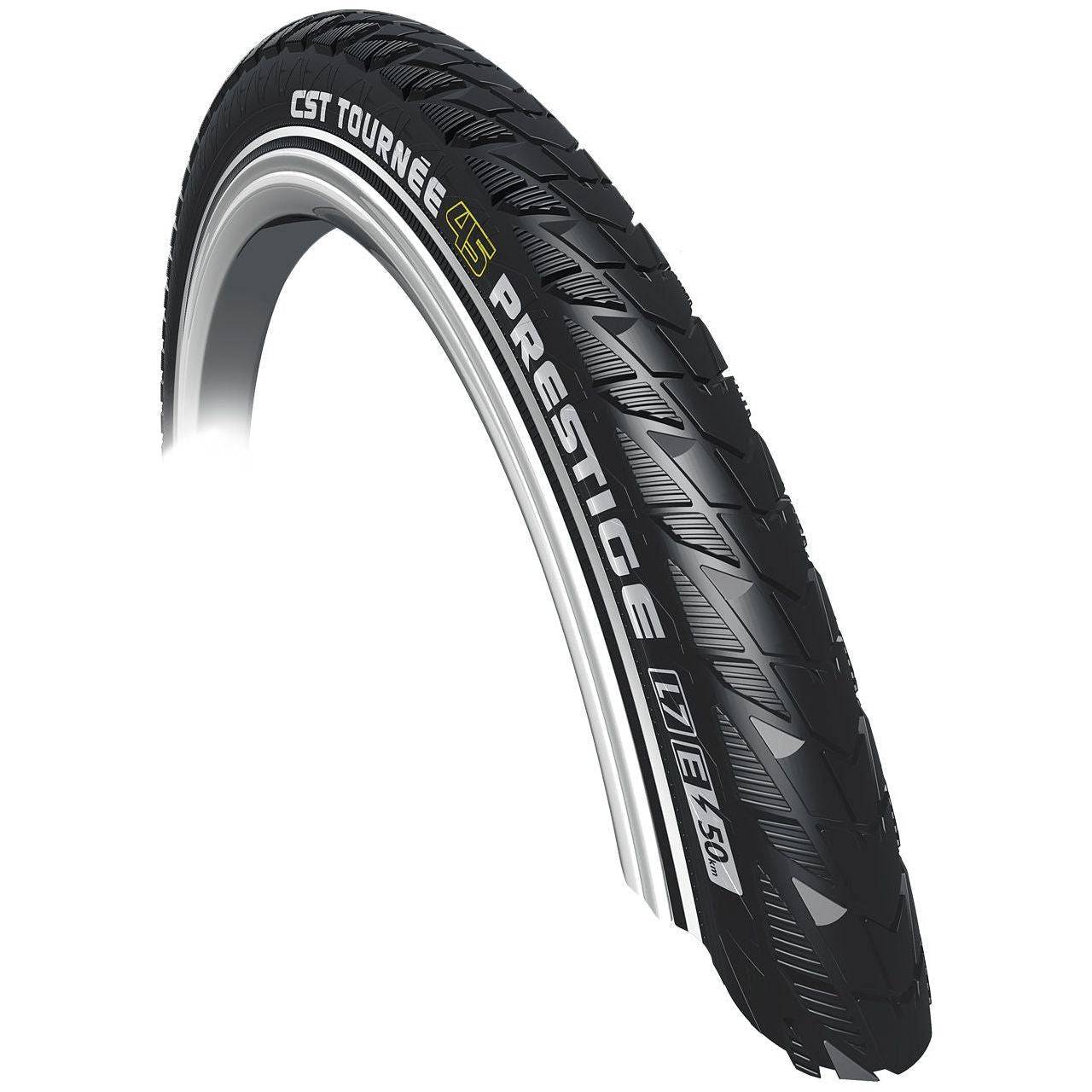 Cst Buitenband Tournée Prestige 28 X 2.00" / 50-622 Mm - Zwart Met Reflectie - Le Coq Wielerartikelen