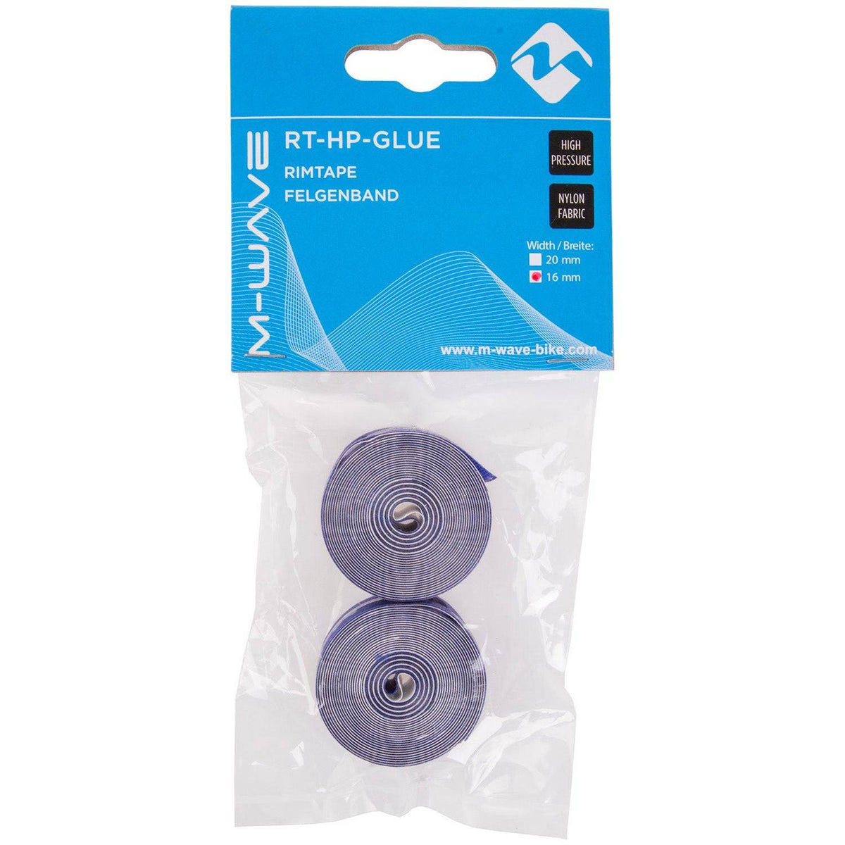 Blauwe M-Wave velglint voor 12-29 inch banden, hoge druk van 16 mm, set met 1 stuk.