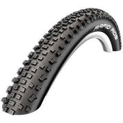 Zwarte Schwalbe MTB buitenband Rapid Rob K-Guard 26x2.10" met profiel en antileklaag, geschikt voor mountainbikes.