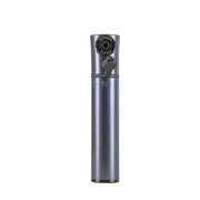 Schwalbe minipomp Sos Pump van 129 mm, aluminium, donkergrijs, compacte handpomp voor fietsbanden