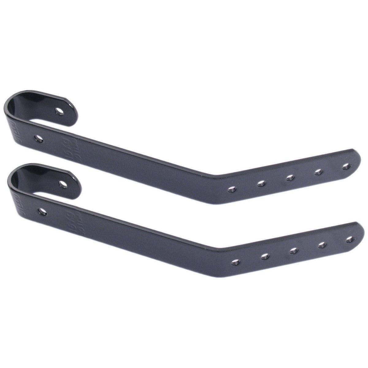 Steco stuurbeugelset extra lang voor voordrager, zwart metalen stuuronderdeel voor fiets, zichtbaar op de afbeelding.