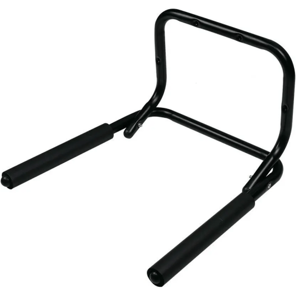 Inklapbare zwarte wandhouder voor fiets tot 30 kg, Edge fiets ophangsystemen, muurbeugel voor veilige fietsopslag