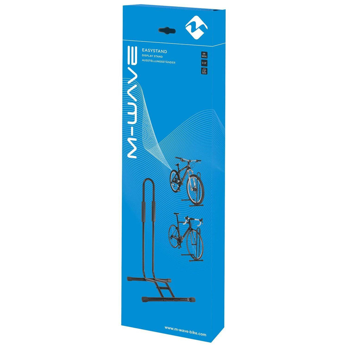 Fietsdisplay M-Wave 12-29 inch stalling voor snel en eenvoudig afstellen van je fiets.