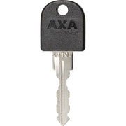 Axa Solid Plus ringslot met plug-in art, stevig en betrouwbaar beveiligingsslot voor fietsen, zichtbaar in de afbeelding.