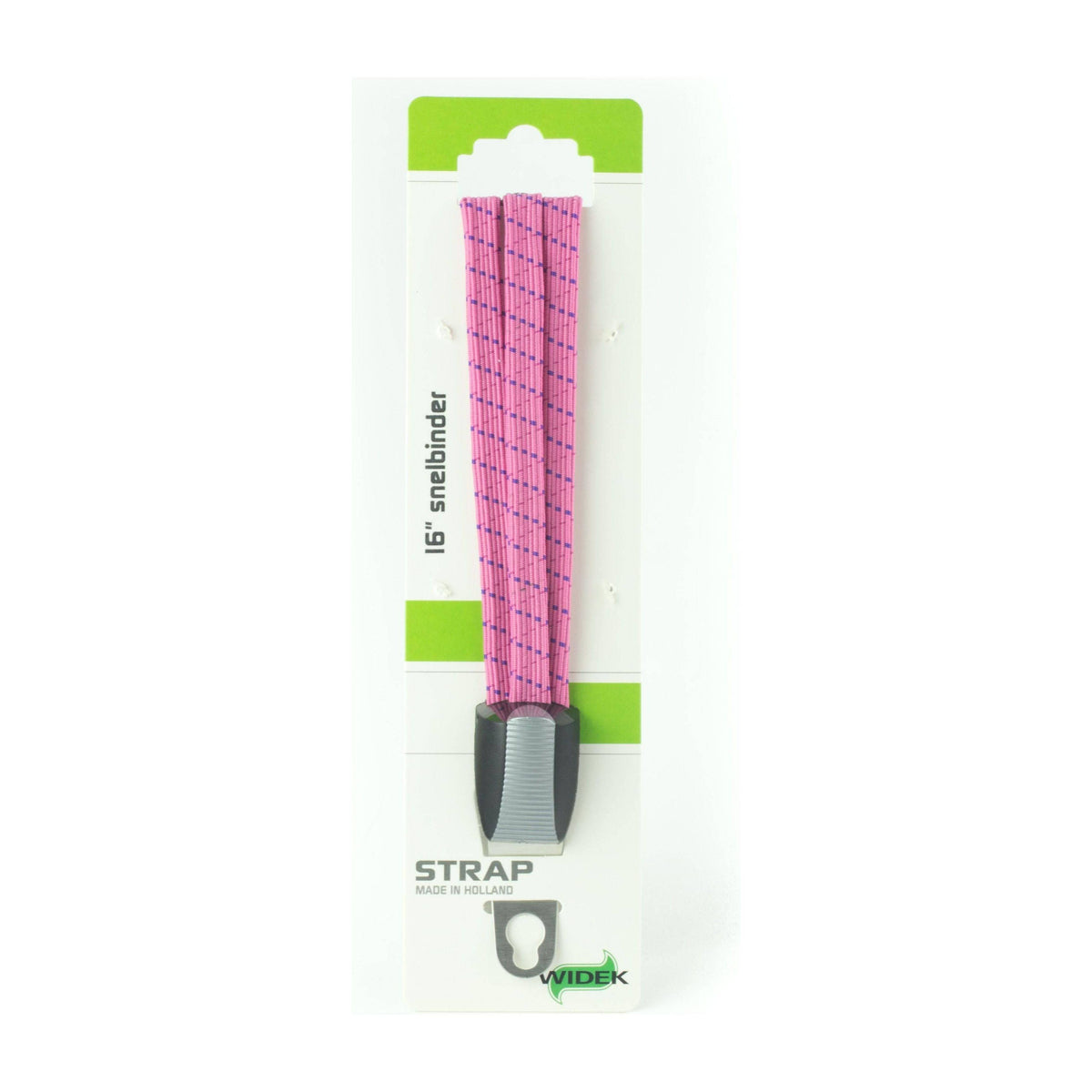 Breed Widek Active Life 16-inch snelbinder met roestvrijstalen beugel voor stevige bevestiging en duurzame prestaties.