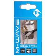 M-Wave Bella C-Yell fietbel met diameter van 30 mm, gele kleur, voor fietsaccessoires, zichtbaar in de afbeelding