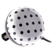 Niet Verkeerd Fietsbel Ding Dong Dots 60 Mm - Wit/Zwarte Stippen - Le Coq Wielerartikelen