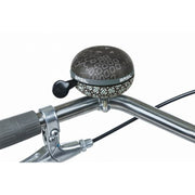 Basil Bohème fietbel van 80 mm met Ding-Dong geluid, stijlvolle roestvrijstalen fietsbel voor op de fiets.