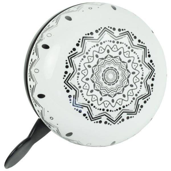 Widek Mandala Ø80 mm stalen fietsding-dong bel met kleurrijk mandala ontwerp voor op de fiets