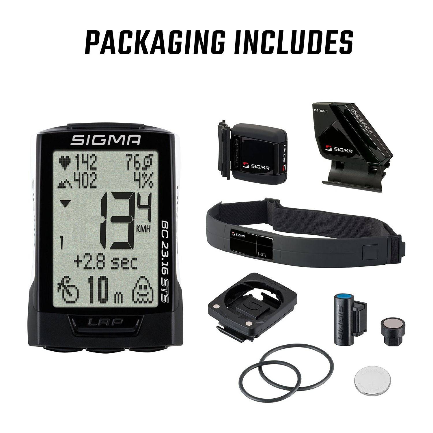 Sigma Fietscomputer Bc 23.16 Sts White Limited Edition - Le Coq Wielerartikelen