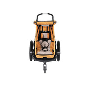 Oranje XLC Mono S Bs-C09 kinderfietskar voor één persoon, geschikt voor kinderen, met comfortabele zit en veilige constructie