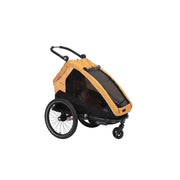 Oranje XLC Mono S Bs-C09 kinderfietskar voor één persoon, stevig frame en comfortabele zit voor kinderen.