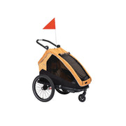 Oranje XLC Mono S Bs-C09 kinderfietskar voor 1 persoon, geschikt voor comfortabel en veilig kindertransport op de fiets
