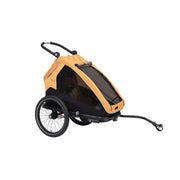Oranje XLC Mono S Bs-C09 kinderfietskar voor 1 persoon, lichtgewicht en veilige fietskar voor kinderen, geschikt voor dagelijks gebruik.