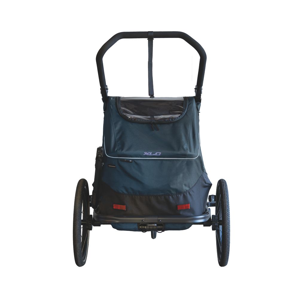 Kinderfietskar XLC Duo T BS-K02 voor twee kinderen, petrolkleur met stevige frame en comfortabele zitplaatsen.