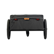 Zwarte XLC Cargo BS-C11 fietskar van 16 inch, inklapbaar voor transport en boodschappen, zichtbaar in de afbeelding.