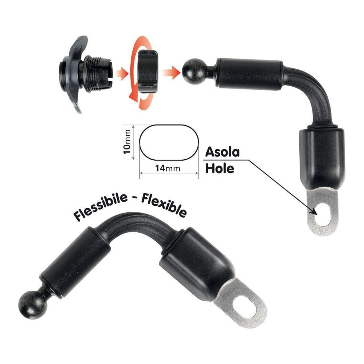 Lampa Opti-Arm Flexibele Bevestigingsbeugel - Le Coq Wielerartikelen