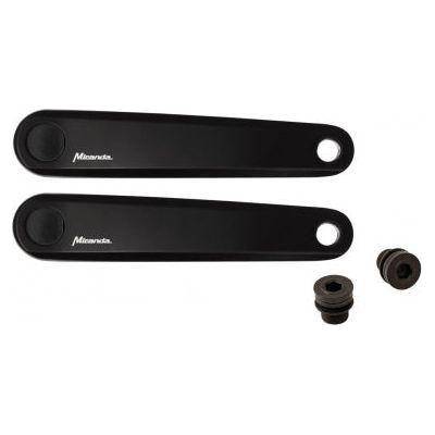 Zwarte Miranda E-Bike Bosch-1 Isis-Delta crankset met 170 mm crankarm, geschikt voor elektrische fietsen.