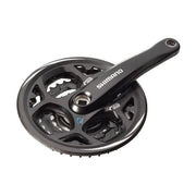 Shimano Altus FC-M311 trekking crankstel zwart met kettingbeschermer, 42/32/22T, 170 mm voor 7/8 snelheidsfietsen