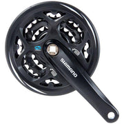 Shimano Altus FC-M311 trekking crankstel, zwart, 42/32/22T, 170 mm met kettingbeschermer voor 7/8 snelheidsfietsen