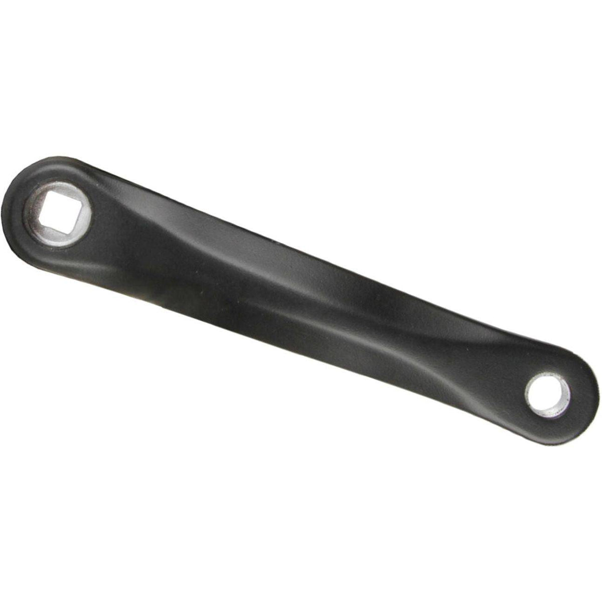 Zwarte aluminium crankarm van M-Wave Shimano, 170 mm lengte, geschikt voor fiets.