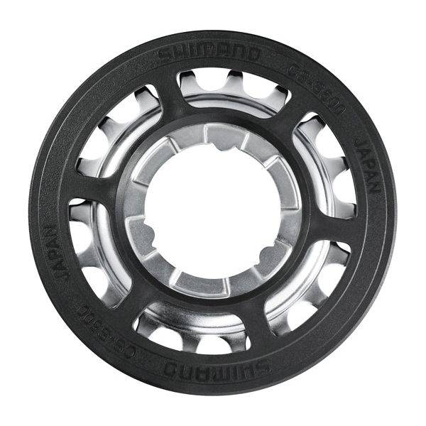 Shimano Alfine S500 18T tandwiel in zilver voor naafversnelling, close-up van de fietsaccessoire