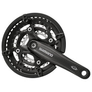 Shimano FC-T521 trekking crankstel 10-speed 44-32-24 zwart, 175 mm lengte, zichtbaar op de afbeelding.