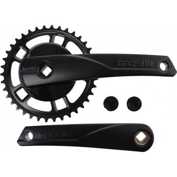Crankstel 38T Gazelle Strixvaria 170Mm Crankarm - Zwart - Le Coq Wielerartikelen