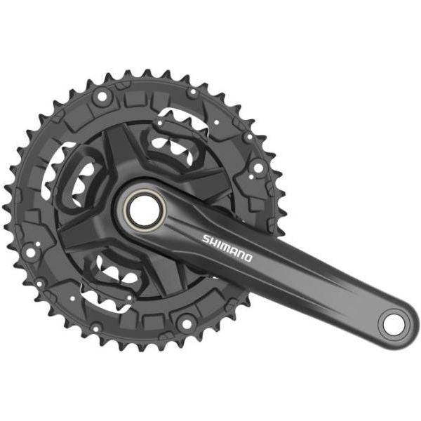 Shimano Tourney FC-TY501 trekking crankstel, 175 mm, 48-38-28T, zwart, geschikt voor 6/7/8 snelheden op fiets