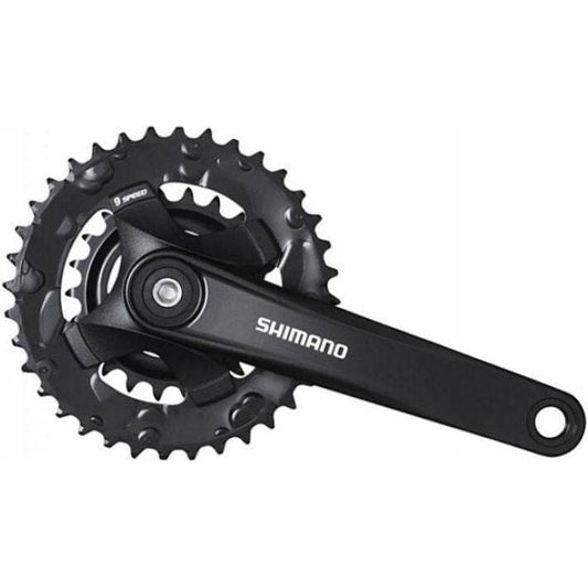 Shimano Crankstel 2 X 9 Speed Altus Fc-M101 - 175/36-22 Vierkante As - Zwart - Le Coq Wielerartikelen