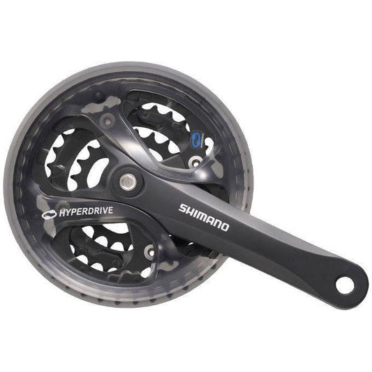 Shimano Crankstel 7/8 Speed Acera Fc-M361 - 175/48X38X28T - Zwart Met Kettingscherm - Le Coq Wielerartikelen