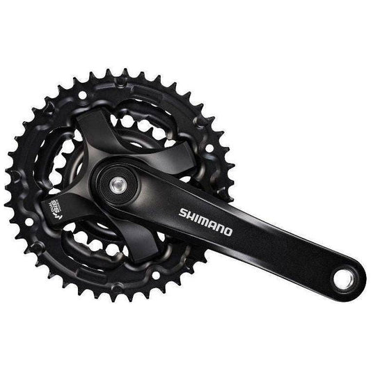 Shimano Crankstel 6/7/8 Speed Fc-Ty501 - 170Mm 48X38X28T - Zwart - Le Coq Wielerartikelen